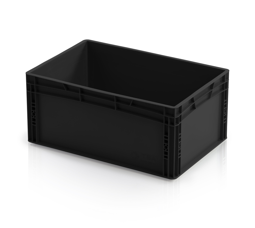 Prepravka EURO 60x40x27 reg. čierna uzavretý úchyt