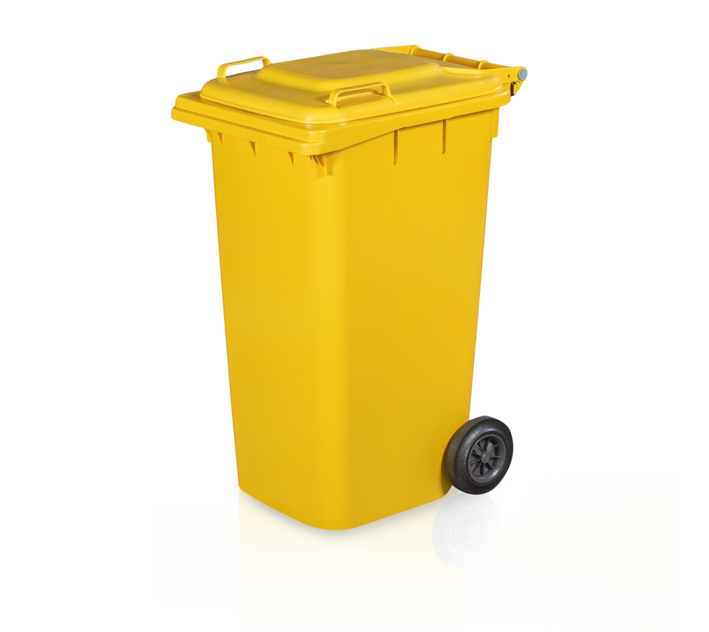 Popolnice 240 l  žltá