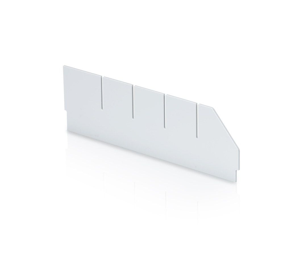 Pozdĺžna prepážka s výrezmi pre regálový skladový box - 30x9 cm