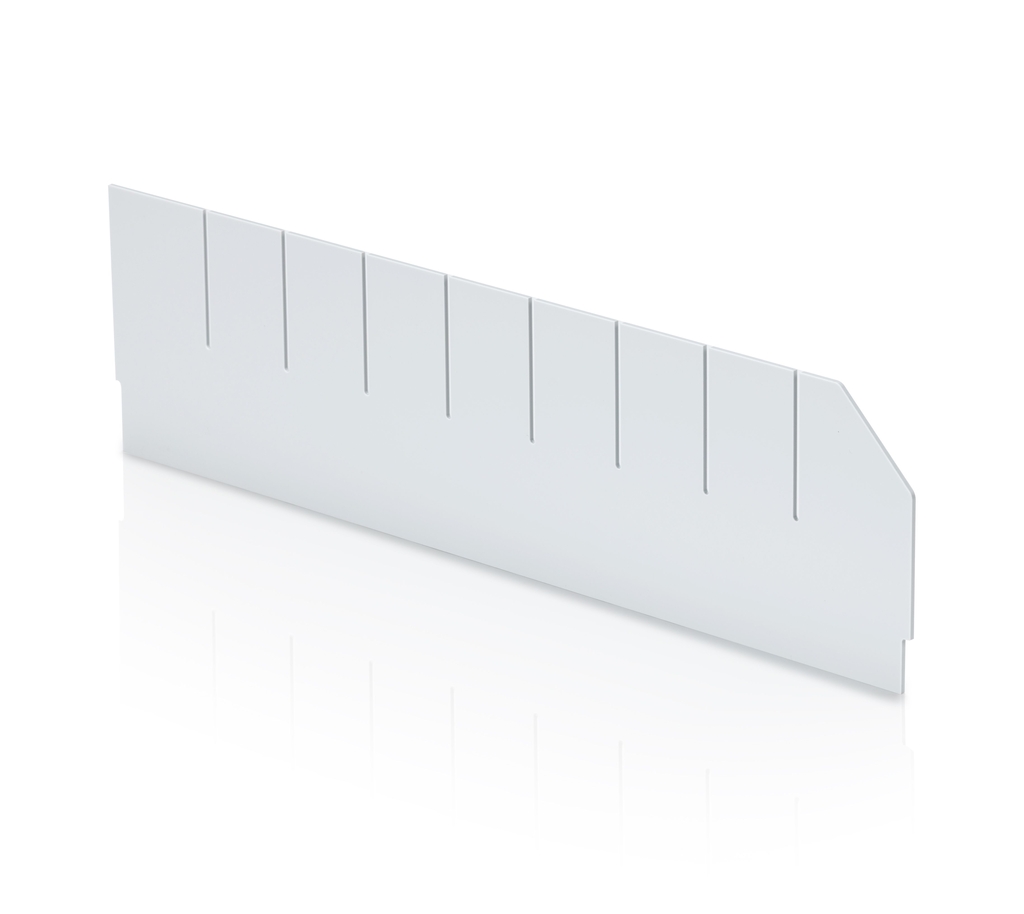 Pozdĺžna prepážka s výrezmi pre regálový skladový box - 50x14 cm