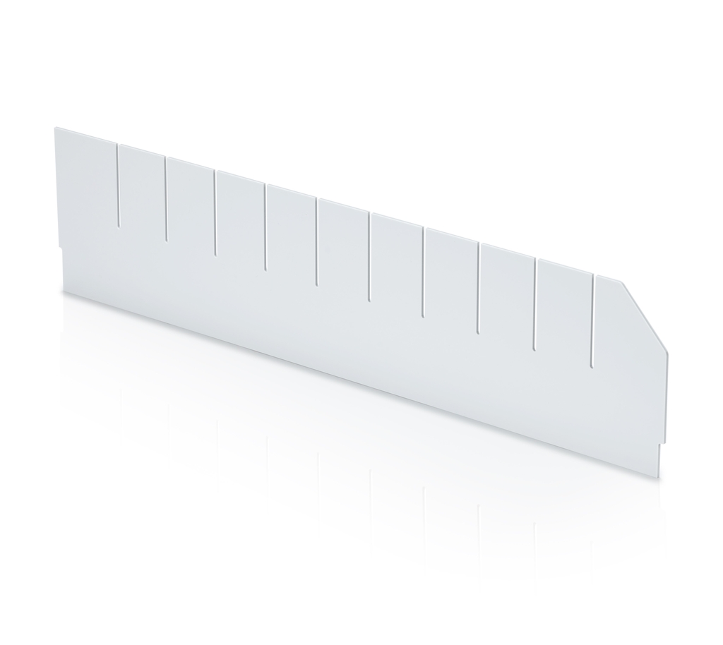 Pozdĺžna prepážka s výrezmi pre regálový skladový box - 60x14 cm