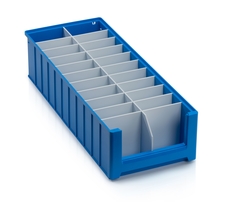 Pozdĺžna prepážka s výrezmi pre regálový skladový box - 60x14 cm